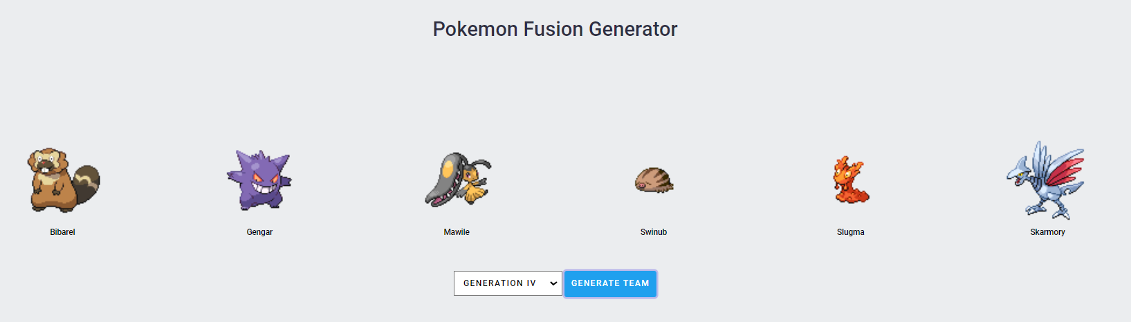 legendary pokemon fusion generator